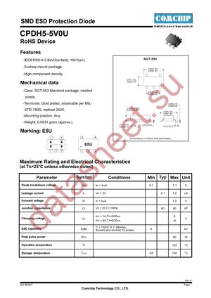 CPDH5-5V0U datasheet  